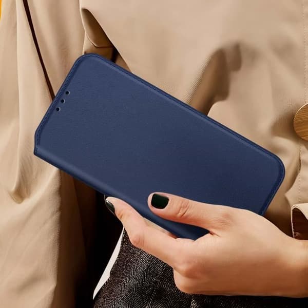 Étui AVIZAR för Samsung Galaxy A55 5G - Korthållare och Videostöd - Mörkblå