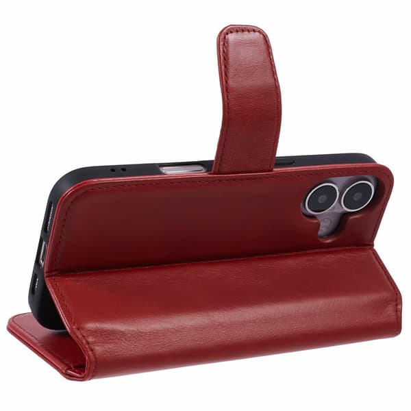 Nordic Covers iPhone 16 Kotelo Essential Leather Poppy Red
