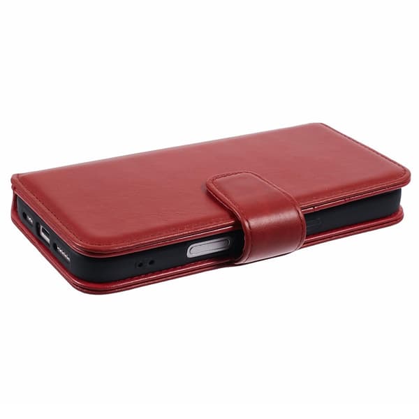 Nordic Covers iPhone 16 Kotelo Essential Leather Poppy Red