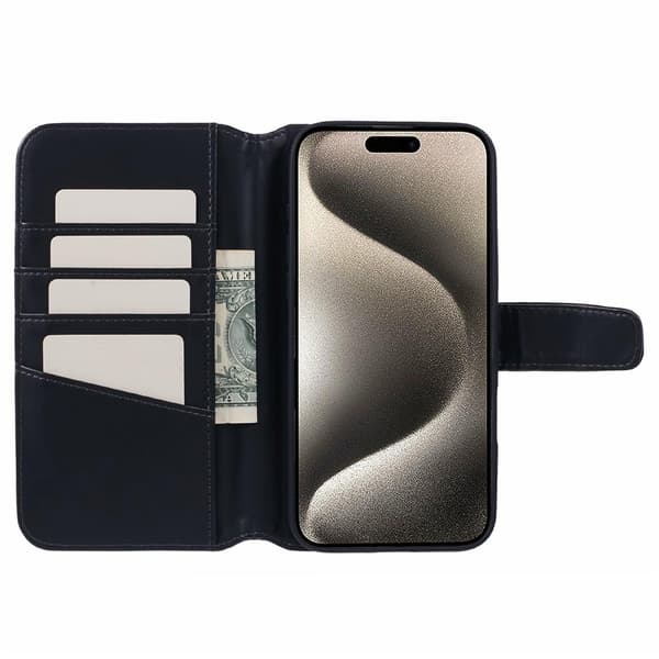 Nordic Covers iPhone 16 Pro Etui Essential Leather Raven Black