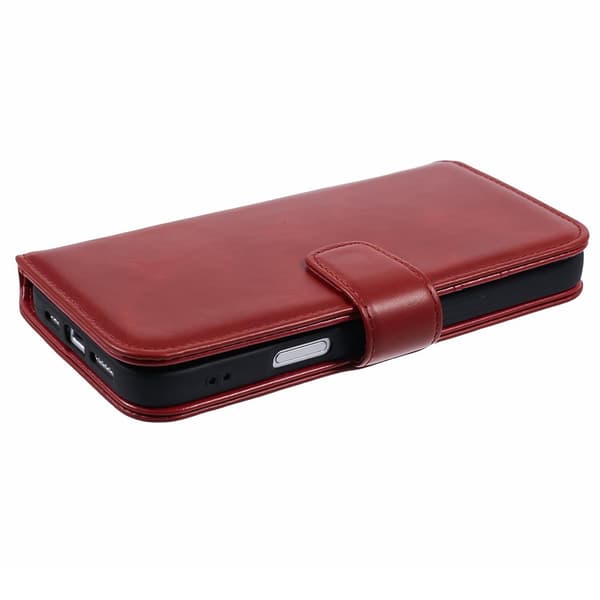 Nordic Covers iPhone 16 Pro Kotelo Essential Leather Poppy Red