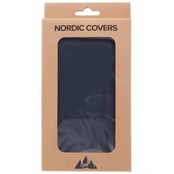 Nordic Covers iPhone 16 Pro Kotelo Essential Leather Heron Blue