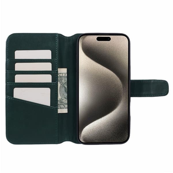 Nordic Covers iPhone 16 Pro Fodral Essential Leather Juniper Green