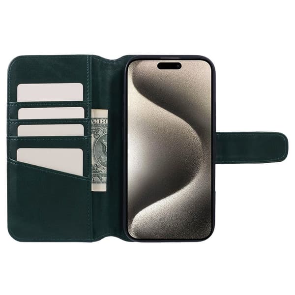 Nordic Covers iPhone 16 Kotelo MagLeather Juniper Green