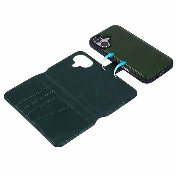 Nordic Covers iPhone 16 Kotelo MagLeather Juniper Green