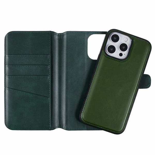 Nordic Covers iPhone 16 Pro Kotelo MagLeather Juniper Green