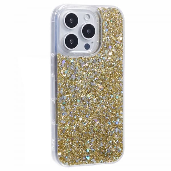 Nordic Covers iPhone 16 Pro Kuori Sparkle Series Citrine Gold