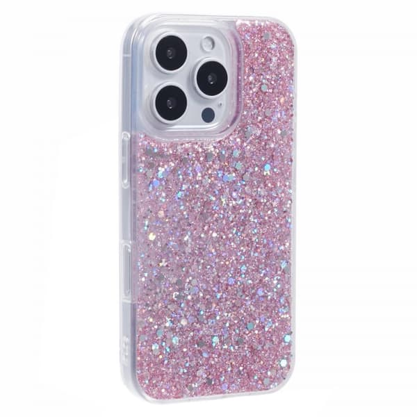 Nordic Covers iPhone 16 Pro Cover Sparkle Series Blossom Pink