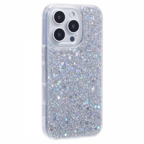 Nordic Covers iPhone 16 Pro Max Deksel Sparkle Series Stardust Silver