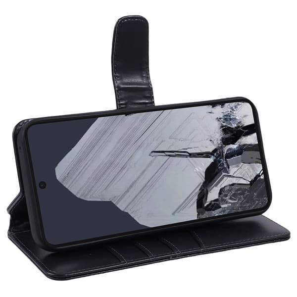 Nordic Covers Google Pixel 9 Pro XL Kotelo Essential Leather Raven Black
