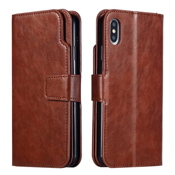 iPhone XR Praktisk Plånboksfodral med 12-Fack Array V4 - Brun