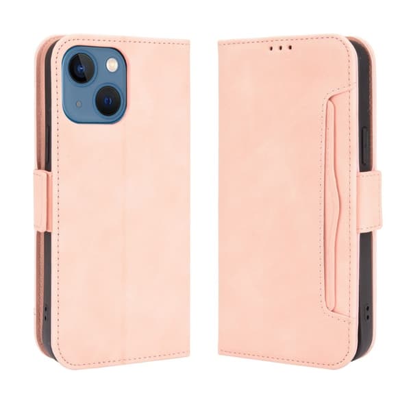 iPhone 15 lompakkokotelo PU-nahkainen 6-POCKET Winston V3 - Ruusukulta