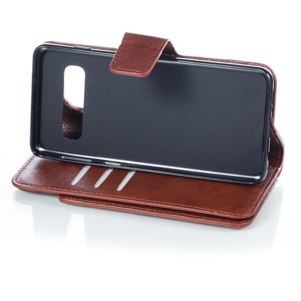 Samsung S10 Plus Praktisk Plånboksfodral med 12-Fack Array V4 - Brun