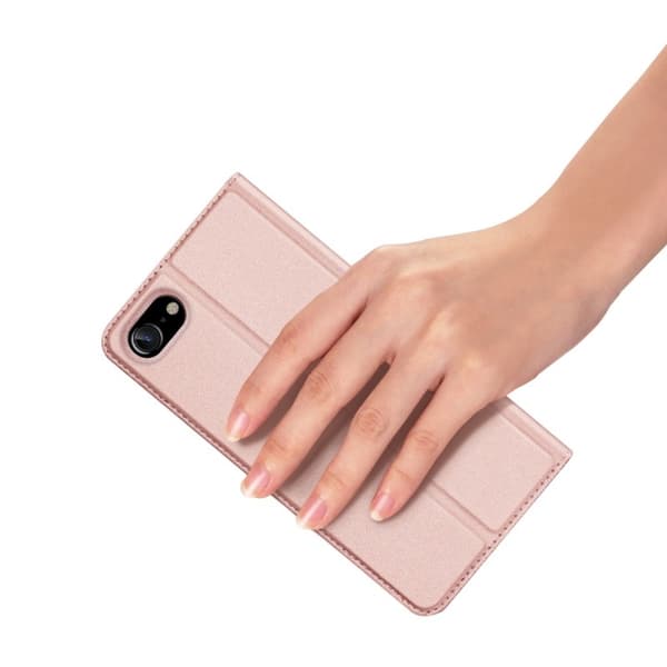 iPhone 7 / 8 / SE (2020 & 2022) Flip Case Skin Pro med kortrum - Rosaguld