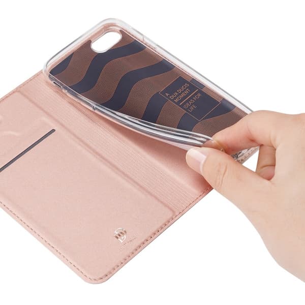 iPhone 7 / 8 / SE (2020 & 2022) Flip Case Skin Pro med kortrum - Rosaguld