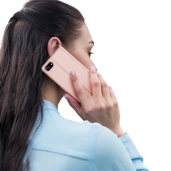 iPhone 7 / 8 / SE (2020 & 2022) Flip Case Skin Pro med kortrum - Rosaguld