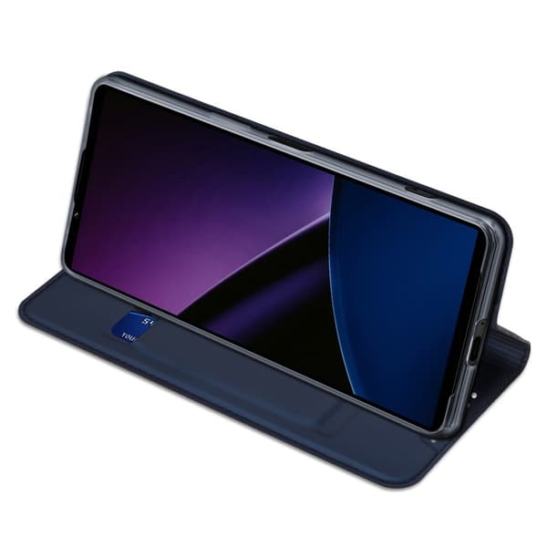 Sony Xperia 1 VI Flip Case Skin Pro med kortrum - Blå
