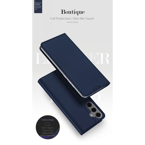 Samsung S24 Plus Flip Case Skin Pro med kortrum - Blå
