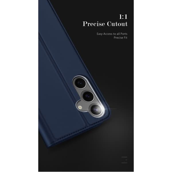 Samsung S24 Plus Flip Case Skin Pro med kortrum - Blå