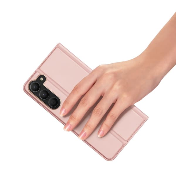 Samsung S24 Plus Flip Case Skin Pro med kortrum - Rosaguld