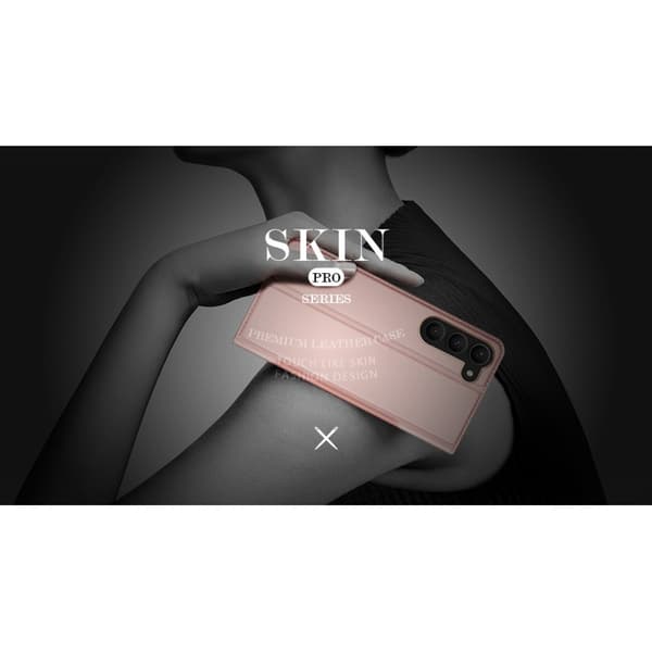 Samsung S24 Plus Flip Case Skin Pro med kortrum - Rosaguld
