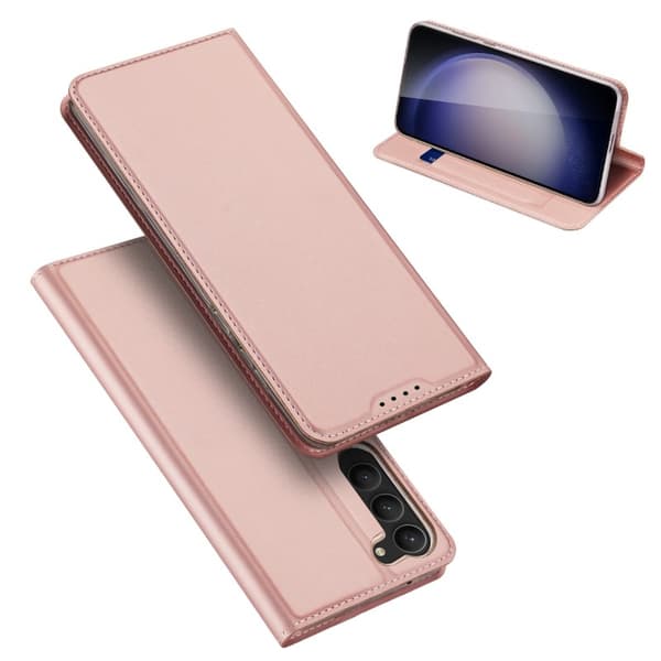 Samsung S24 Plus Flip Case Skin Pro med kortrum - Rosaguld