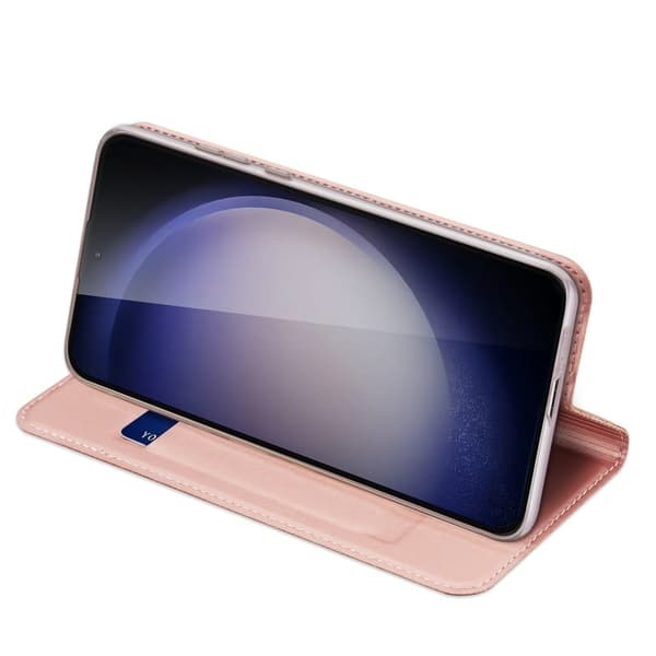 Samsung S23 Flip Case Skin Pro med kortrum - Rosaguld