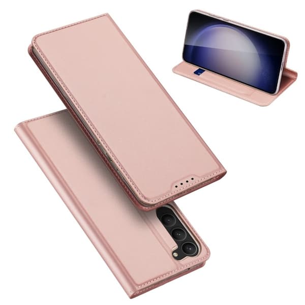Samsung S23 Flip Case Skin Pro med kortrum - Rosaguld