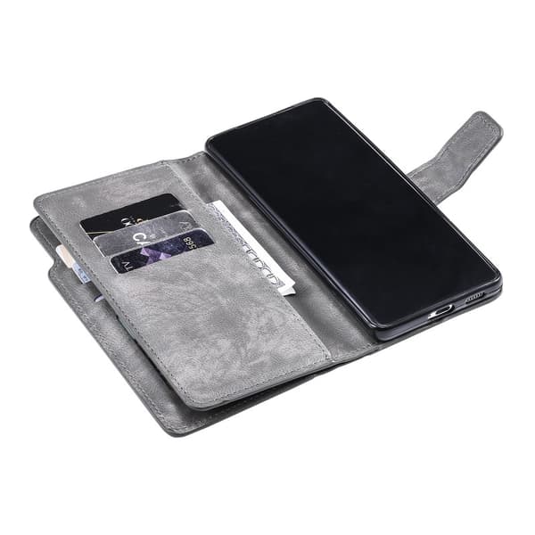 Samsung S20 Ultra Praktisk Plånboksfodral med 12-Fack Array V4 - Harmaa
