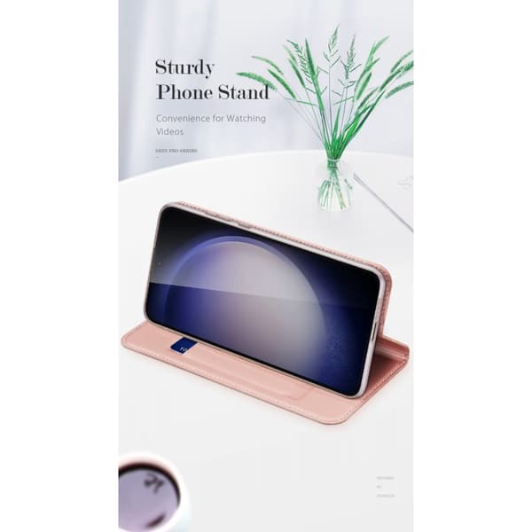 Samsung S24 Dux Ducis Skin Pro Flipfodral med Kortfack - Roseguld