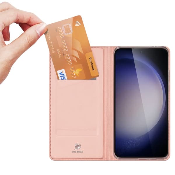 Samsung S24 Dux Ducis Skin Pro Flipfodral med Kortfack - Roseguld