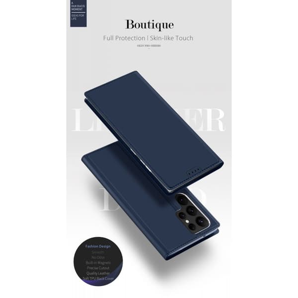 Samsung S23 Ultra Dux Ducis Skin Pro med Kortfack - Blå
