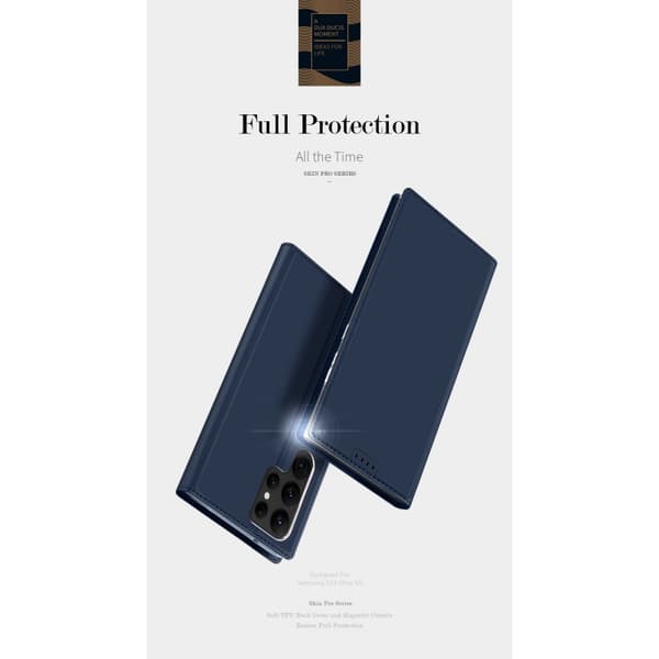 Samsung S23 Ultra Dux Ducis Skin Pro med Kortfack - Blå