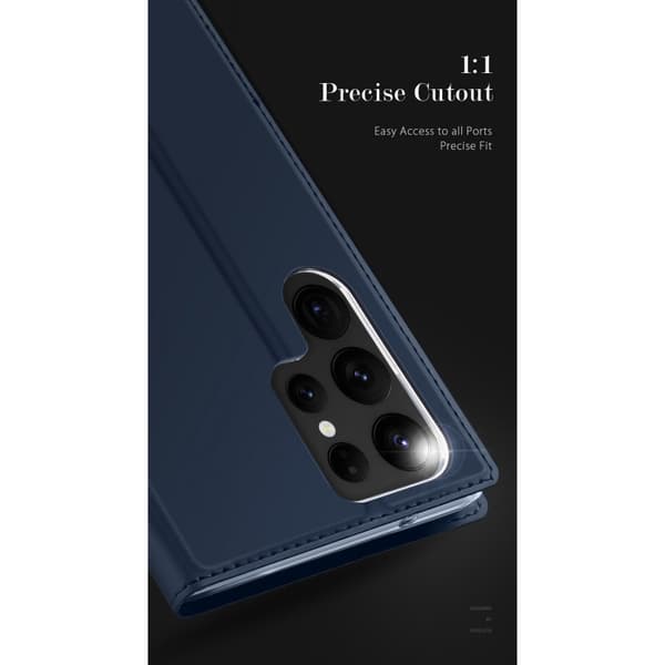 Samsung S23 Ultra Dux Ducis Skin Pro med Kortfack - Blå