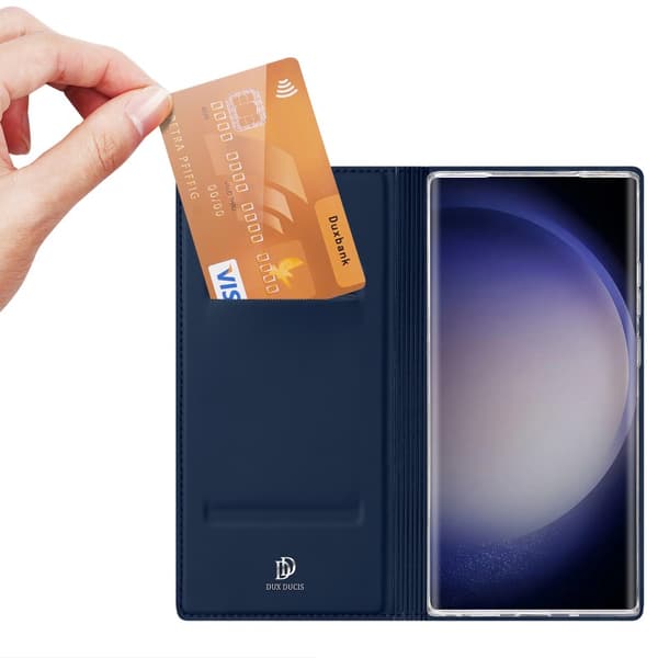 Samsung S23 Ultra Dux Ducis Skin Pro med Kortfack - Blå
