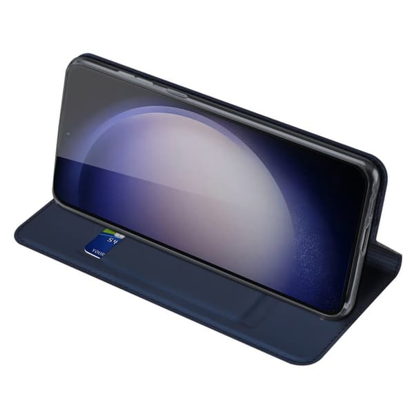 Samsung S23 FE Flip Case Skin Pro korttilokerolla - Sininen