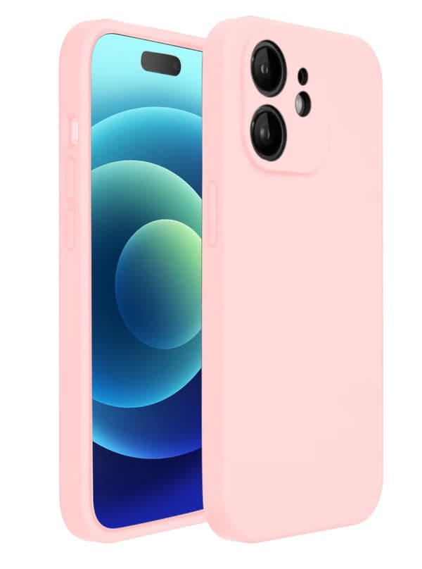 iPhone 12 Matt Rosa Skal - Med Kameraskydd