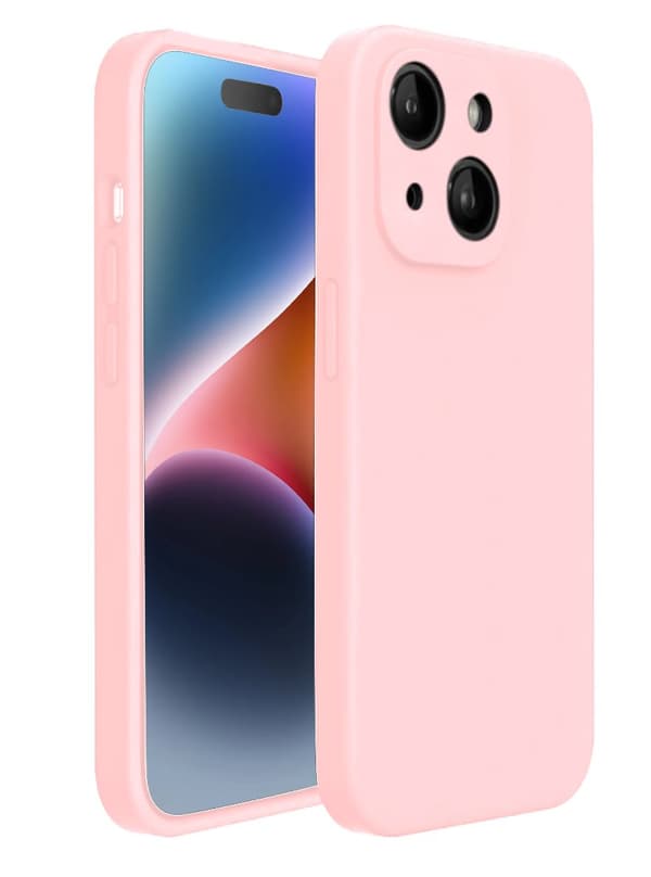 iPhone 14 Matt Rosa Skal - Med Kameraskydd