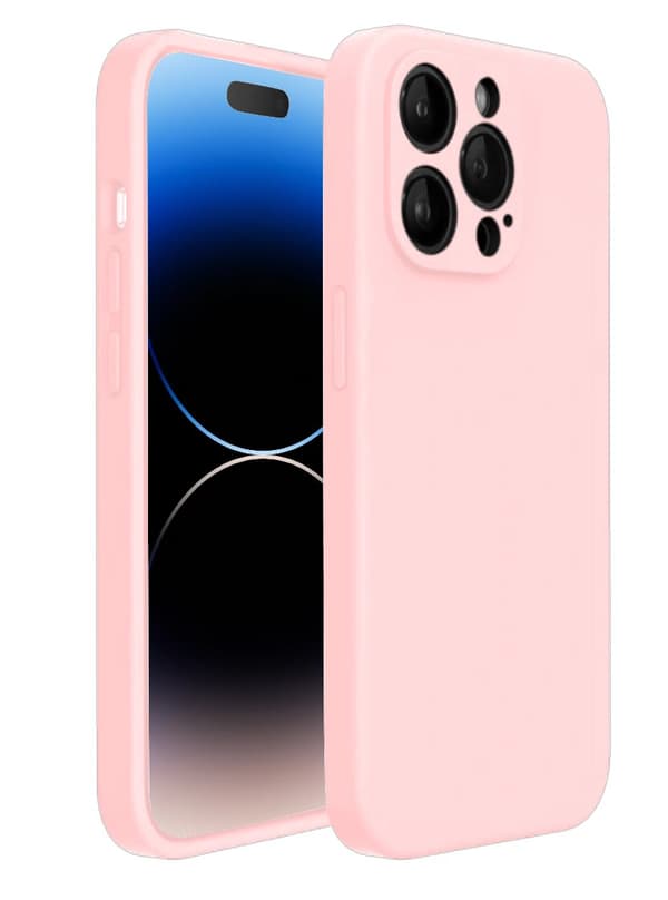 iPhone 14 Pro Matt Rosa Skal - Med Kameraskydd