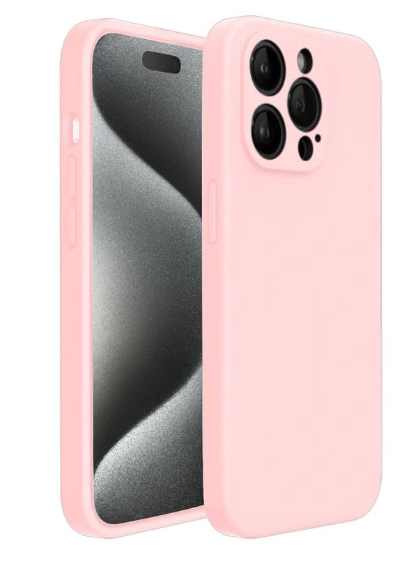 iPhone 15 Pro Max Matt Rosa Skal - Med Kameraskydd