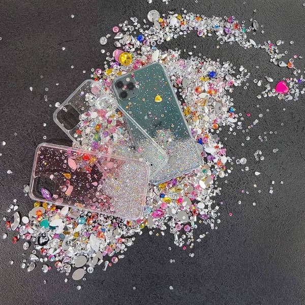 Wozinsky Star Glitter Skal iPhone 12 Pro Max - Svart