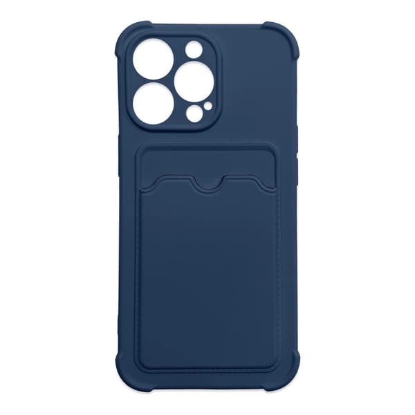 Card Case Skal med Korthållare iPhone 12 Pro Max - Marinblå