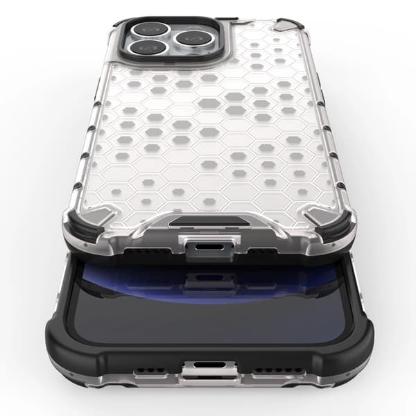 Honeycomb Hybrid Skal iPhone 13 Pro - Transparent