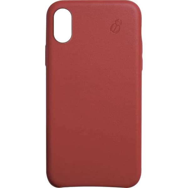 Hårt skal Beetle Fodral i rött läder för iPhone XR