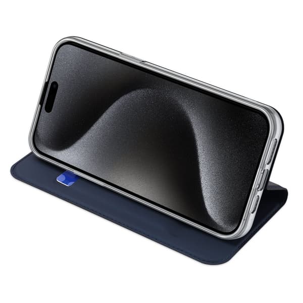 iPhone 15 Pro Flip Case Skin Pro med kortrum - Blå