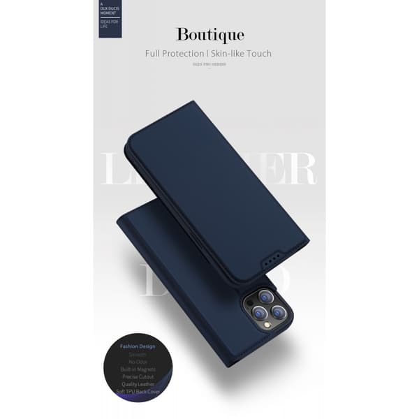 iPhone 15 Pro Flip Case Skin Pro med kortrum - Blå