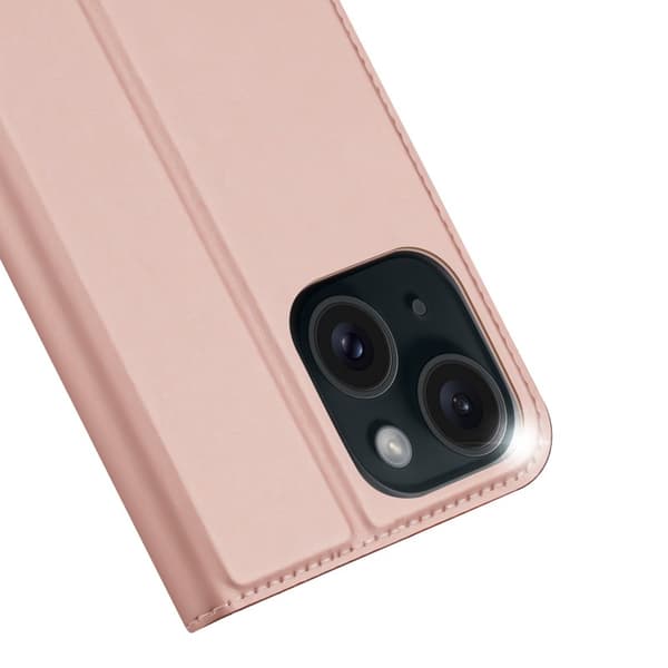 iPhone 15 Flip Case Skin Pro korttilokerolla - Ruusukulta