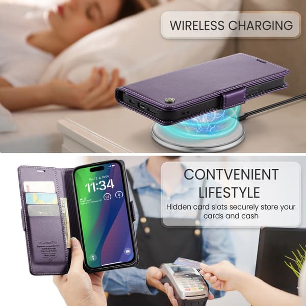 CaseMe Skin Pro Fodral iPhone 15 - Lila