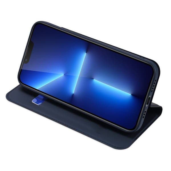 iPhone 12 / 12 Pro Flip Case Skin Pro med kortrum - Blå