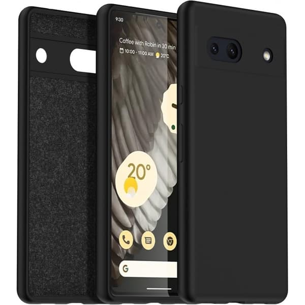 Google Pixel 8A Gummieret skalvæske - Sort